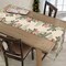 Winter Pine Cone Needle Branch Berry Table Runner, Watercolor Botanical Tabletop Scarf Home Kitchen Plant Decor, Christmas Farmhouse Holiday Rustic Burlap Dining Decorations Party Supply 13 X90